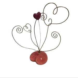 Vintage Barnes of Boston Heart Design  Photo Display and Jewelry Hanger! 1999